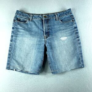 Bandolinoblu Womens Shorts Blue Jeans Size 33 Bermuda Medium Wash Denim